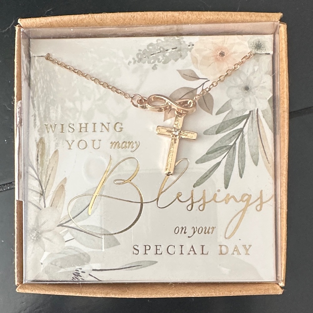 Maison Elegant Cross Necklace wishing you many blessings on your special day